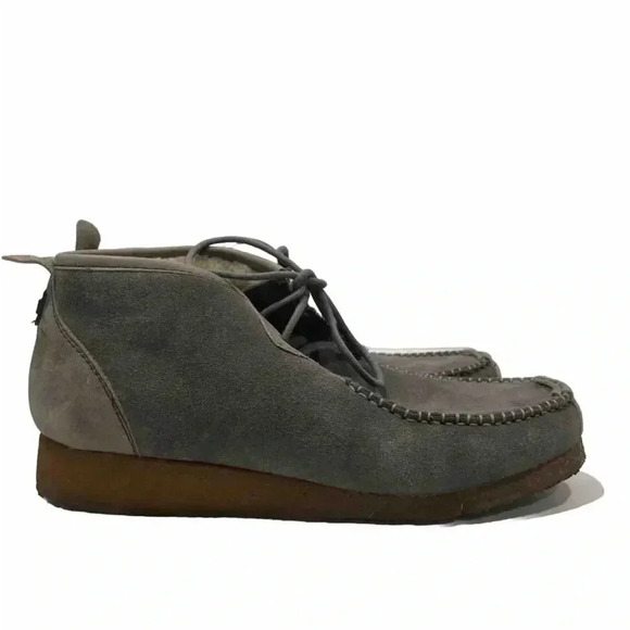 Australian Luxe Collective Men’s Lucan Boot Size 9 Suede W/Sheepskin Lining Grey - Picture 1 of 12